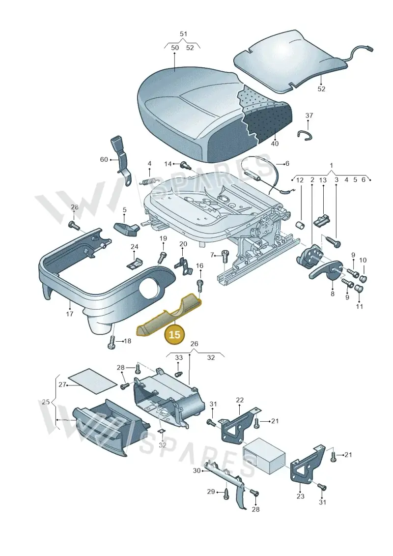 6Q088108771N — Volkswagen Polo (2008-2009) diagram 461881000, position 15