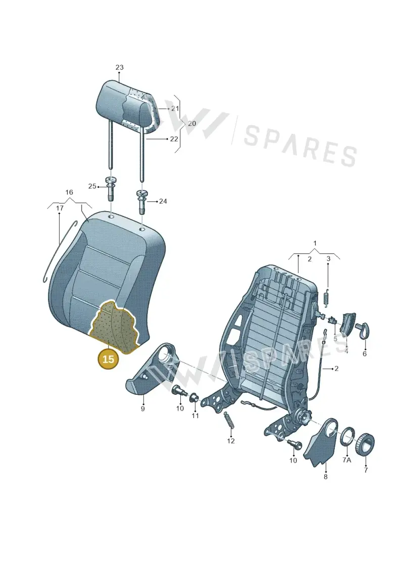 6Q0881776F — Volkswagen Caddy panel van (2008-2010) diagram 253881500, position 15