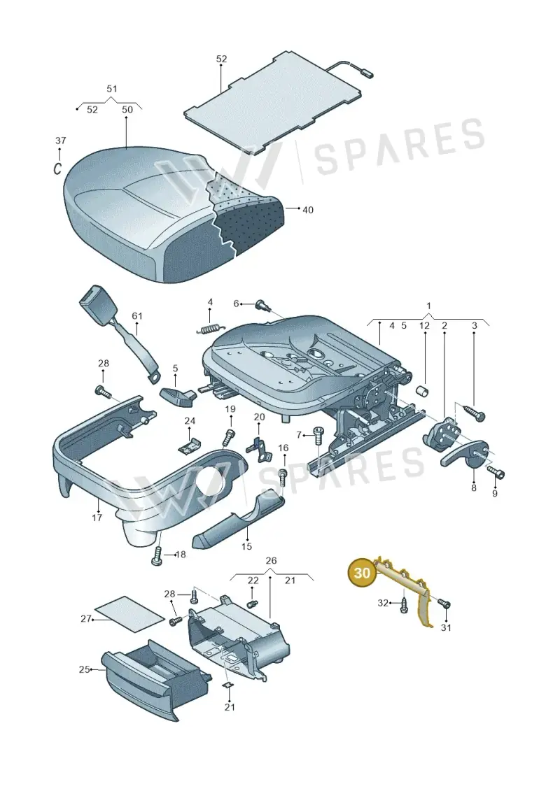 6Q088179182V — Volkswagen Amarok twin cab (2016-2022) diagram 683881100, position 30