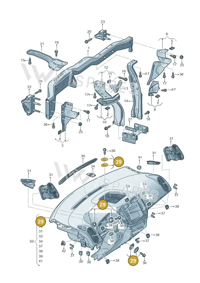 6Q0898540 — Volkswagen Golf Plus (2011-2014) diagram 459857000, position 29