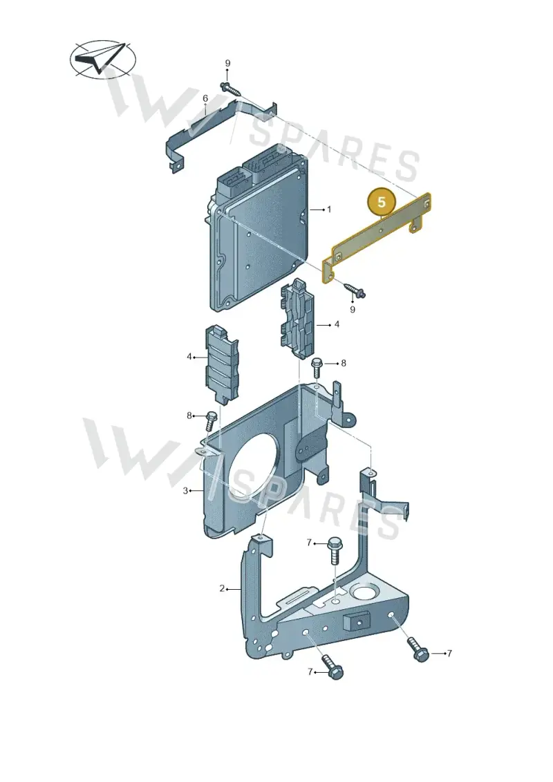 6Q0907269B — Volkswagen Amarok twin cab (2012-2016) diagram 683906200, position 5