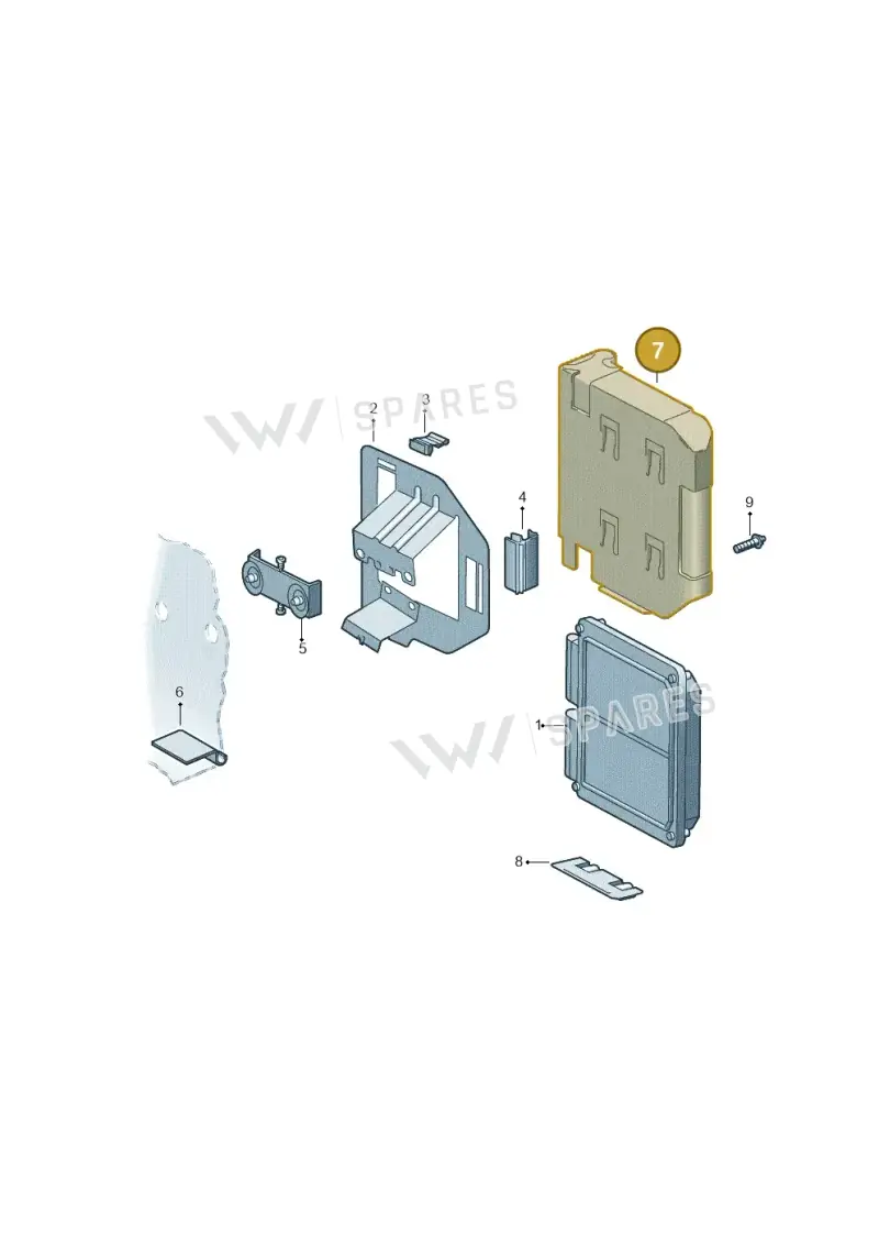 6Q0907269G — Volkswagen POLO (2005-) diagram 253906250, position 7