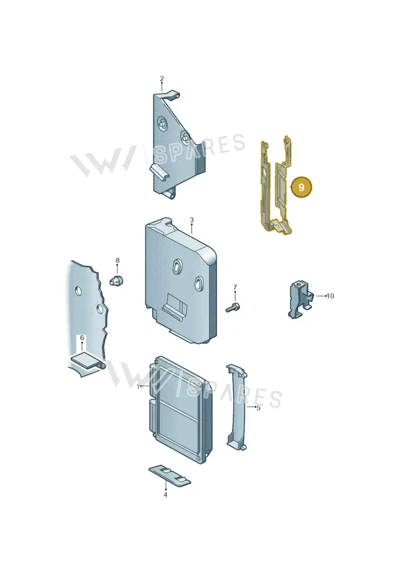 6Q0907269G — Volkswagen Polo (2008-2009) diagram 461906200, position 9