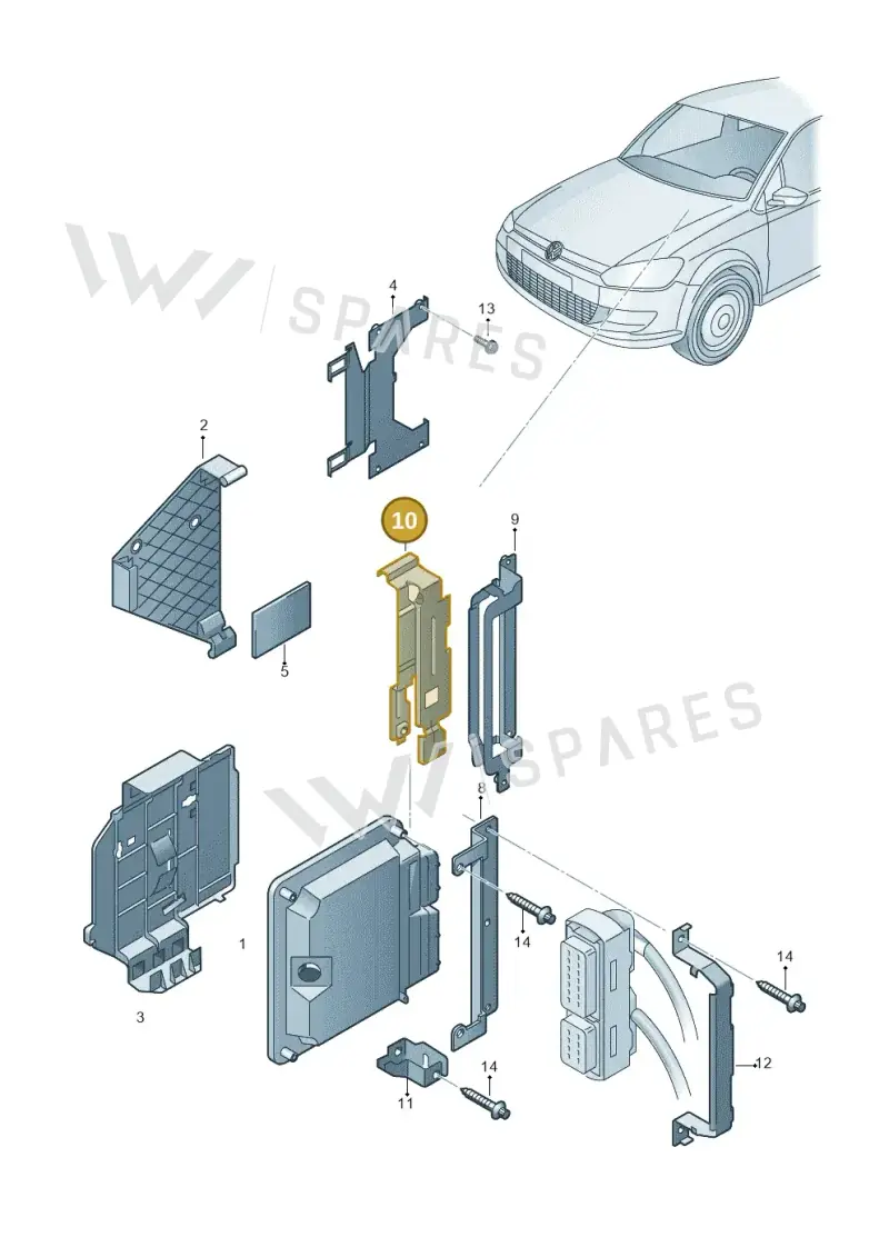 6Q0907269G — Volkswagen Polo (2012-2014) diagram 747906220, position 10