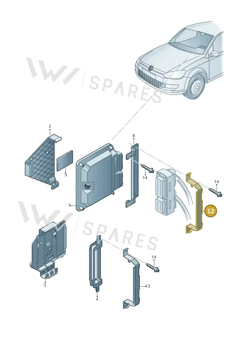 6Q0907500E — Volkswagen Polo 1.6 (2015-2020) diagram 794906220, position 12
