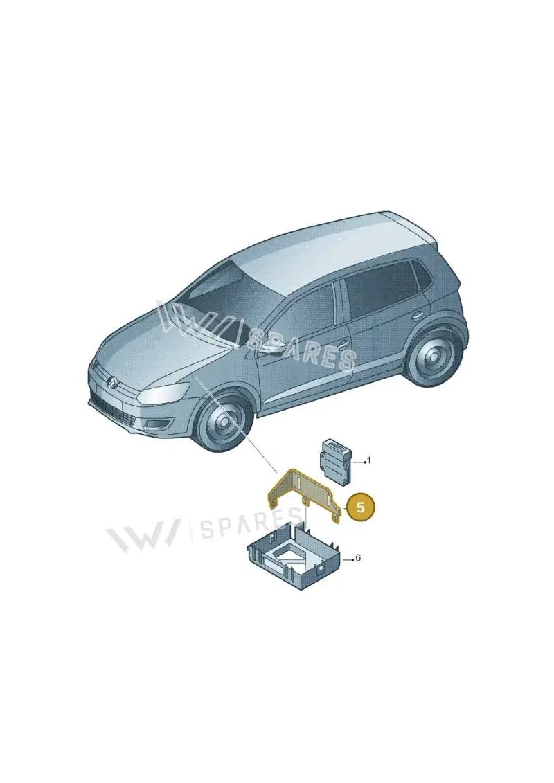 6Q0927163 — Volkswagen Polo Vivo (2010-2014) diagram 672927450, position 5