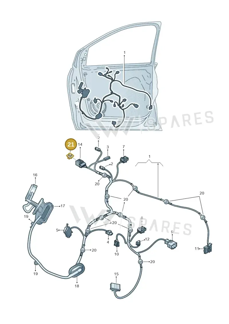 6Q0937510 — Skoda Fabia (2021-2022) diagram 837972340, position 21