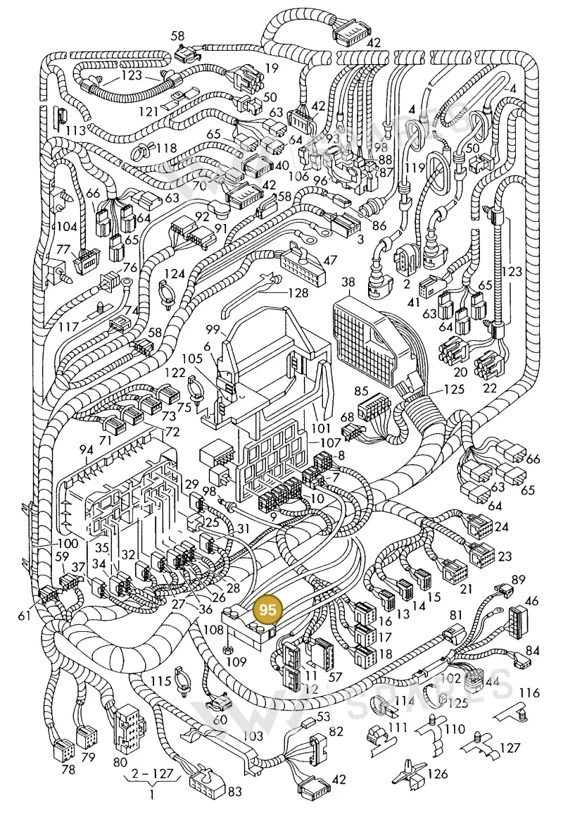 6Q0937513 — Volkswagen Polo (2011-2014) diagram 225971850, position 95