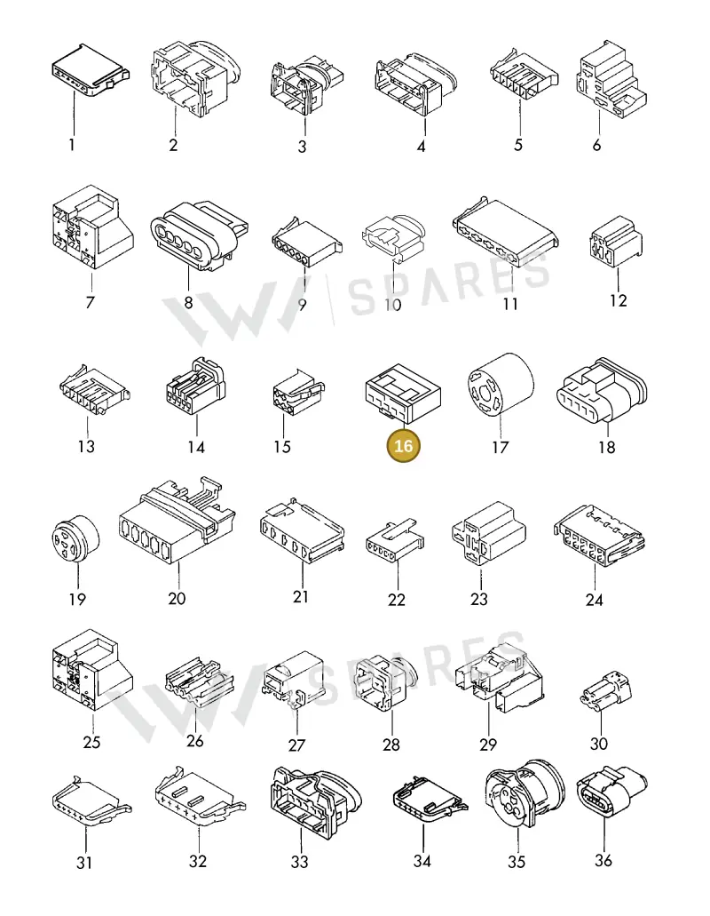 6Q0937701 — Volkswagen 1J0 platform diagram 198970700, position 16