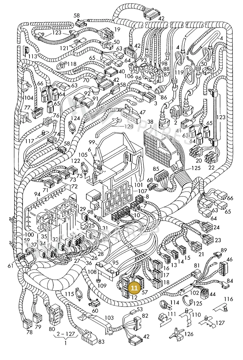 6Q0937701 — Volkswagen Polo (2011-2014) diagram 225971850, position 11