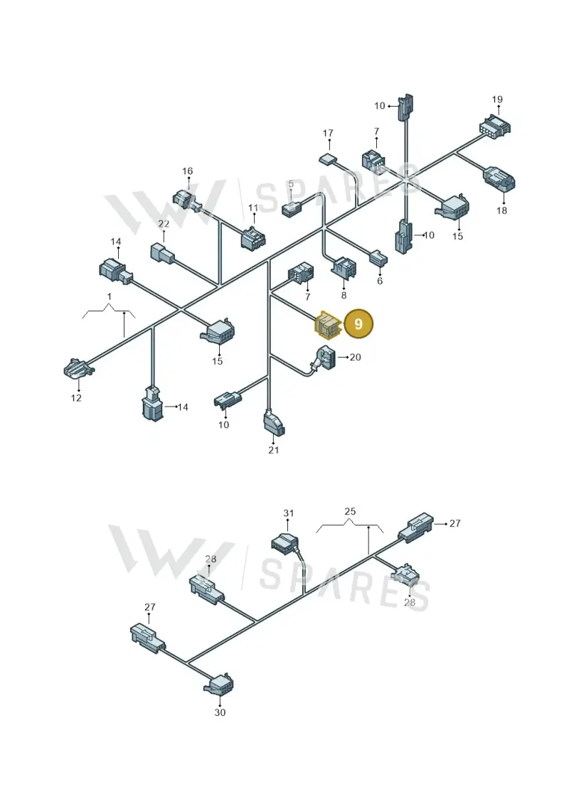 6Q0937711E — Volkswagen Touareg                08> (2007-) diagram 274972280, position 9