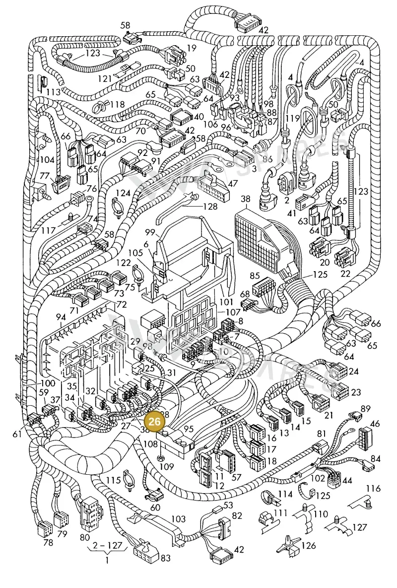 6Q0937721 — Volkswagen Polo (2011-2014) diagram 225971850, position 26