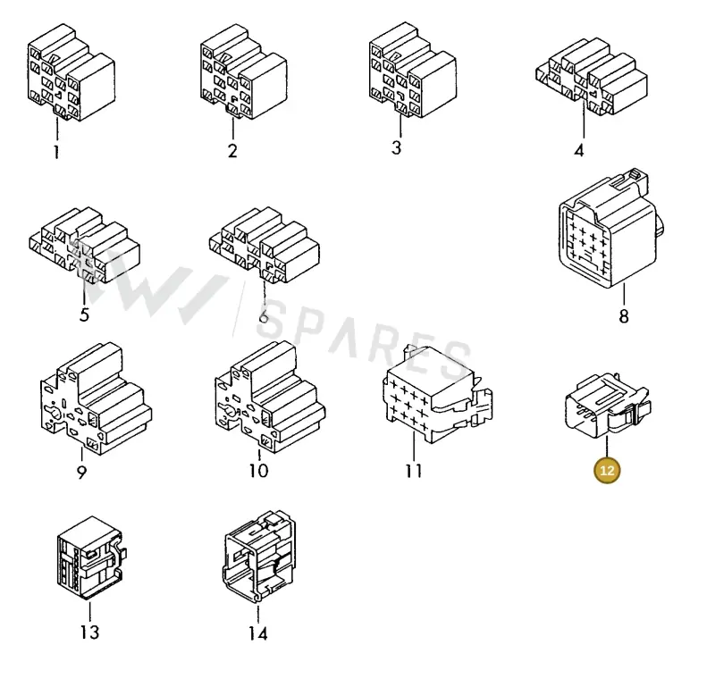 6Q0937726B — Volkswagen 1J0 platform diagram 198971500, position 12
