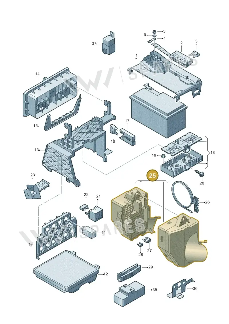 6Q0941828C — Volkswagen Polo (2008-2009) diagram 210937000, position 25