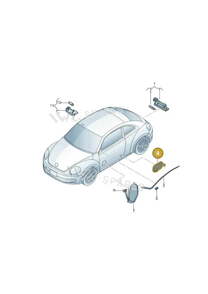 6Q0947419 — Volkswagen Beetle (2016-2019) diagram 715947100, position 9