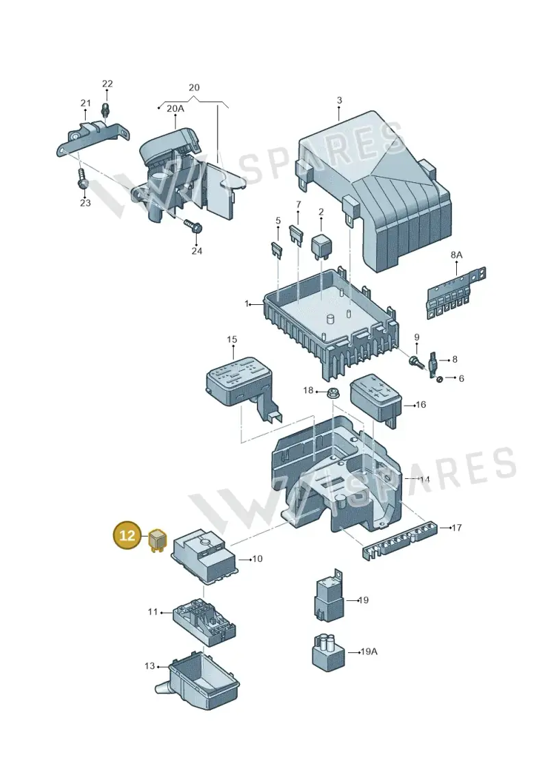 6Q0951253 — Volkswagen Passat saloon (2010-2015) diagram 702937200, position 12