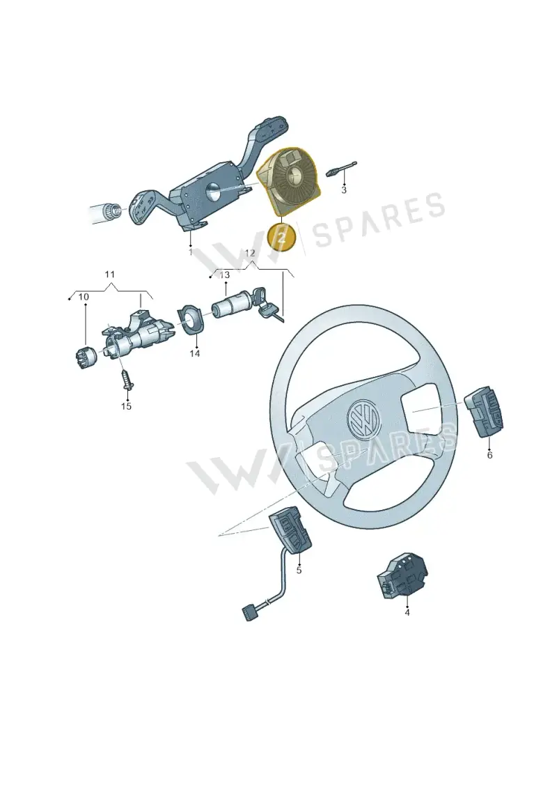 6Q0959654D — Volkswagen Amarok twin cab (2012-2016) diagram 683953500, position 2