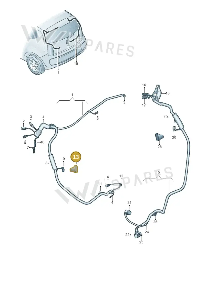 6Q0971701A — Volkswagen Up! 1.0 BlueMotion (2016-2023) diagram 772972810, position 13