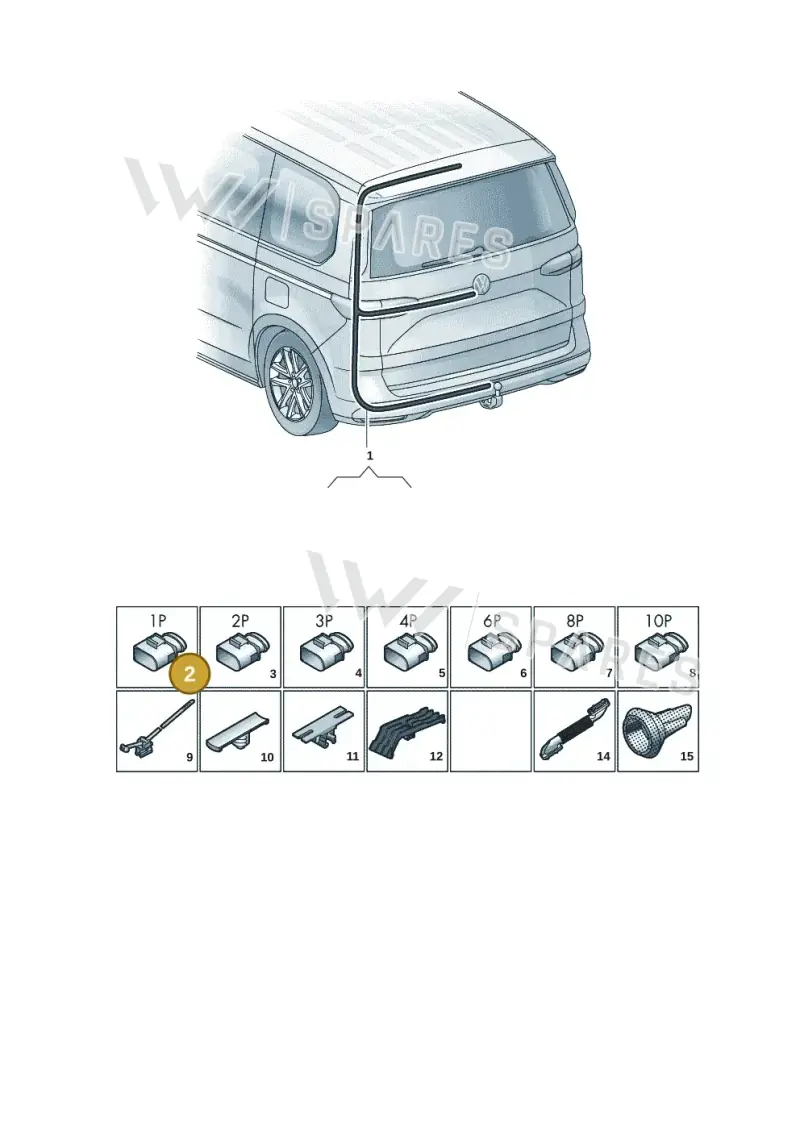 6Q0971701A — Volkswagen Multivan (2021-) diagram 7t0972810, position 2