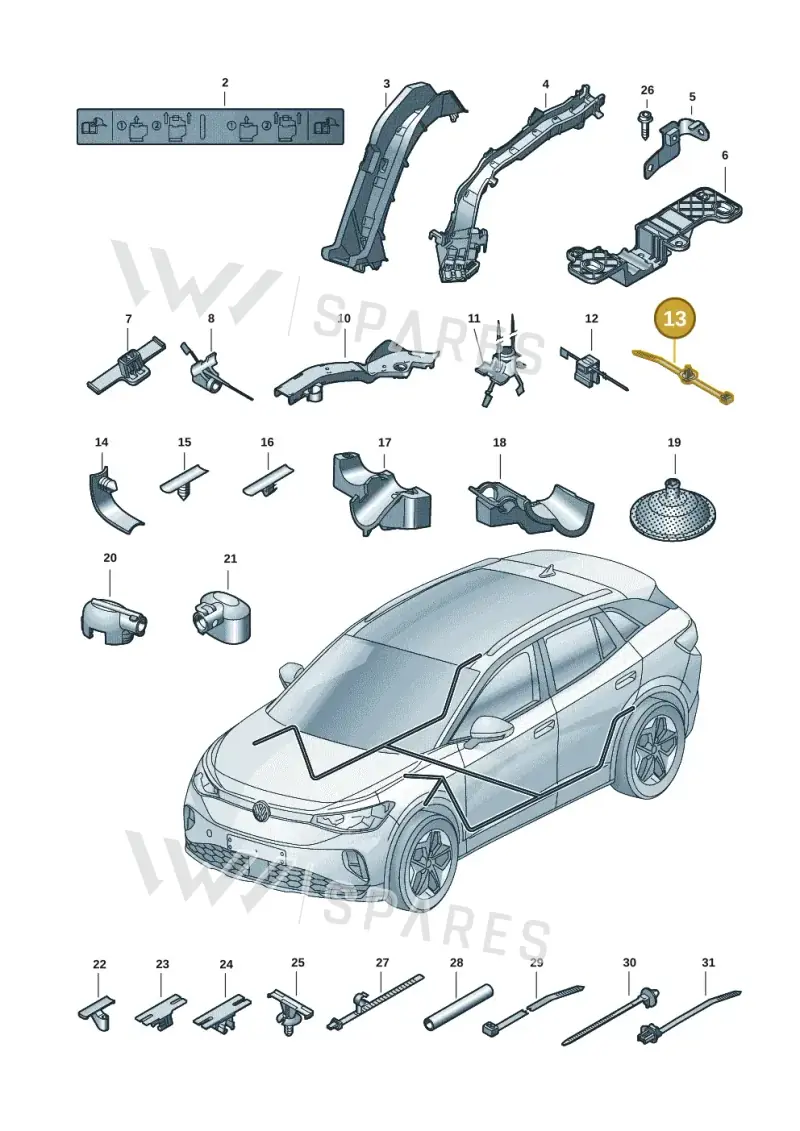 6Q0971838B — Volkswagen ID.4 Pro (2020-2023) diagram 11a972001, position 13