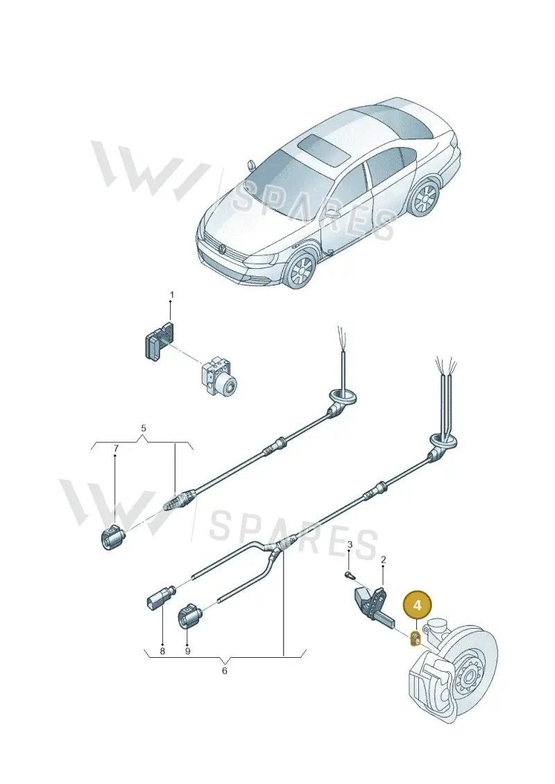 6Q0971907 — Volkswagen Jetta 2.0 (2015-2015) diagram 789927000, position 4