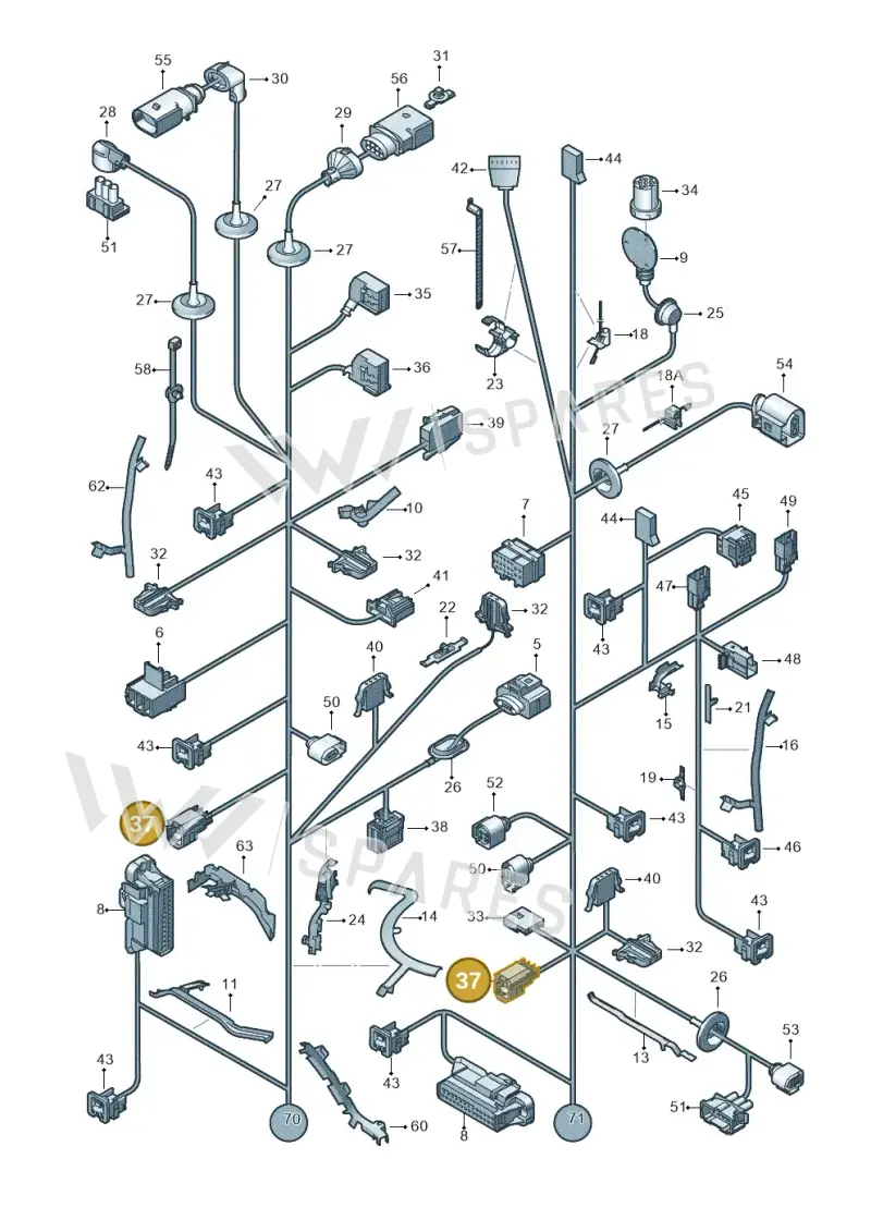 6Q0972623S — Volkswagen Jetta variant (2009-2014) diagram 420971840, position 37