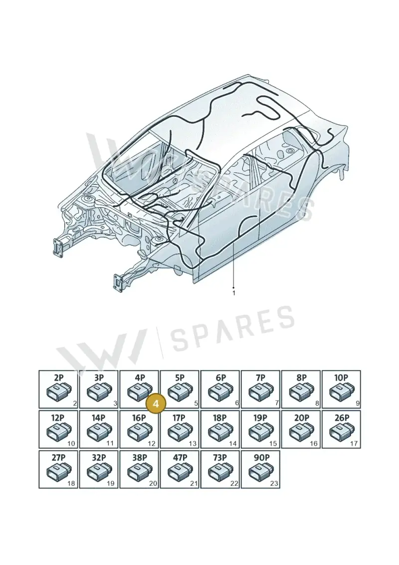 6Q0972704 — Volkswagen Golf (2015-2019) diagram 867971081, position 4