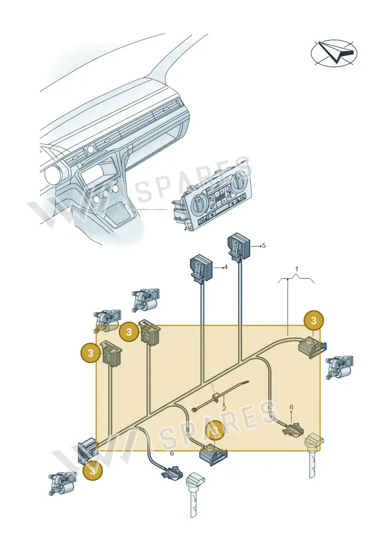6Q0972706 — Volkswagen Multivan (2021-) diagram 793972620, position 3