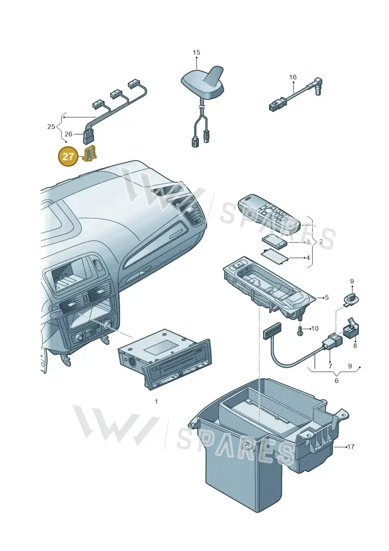 6Q0972706B — Audi Q5 qu. 2.0 TDI (2012-2017) diagram 636035500, position 27