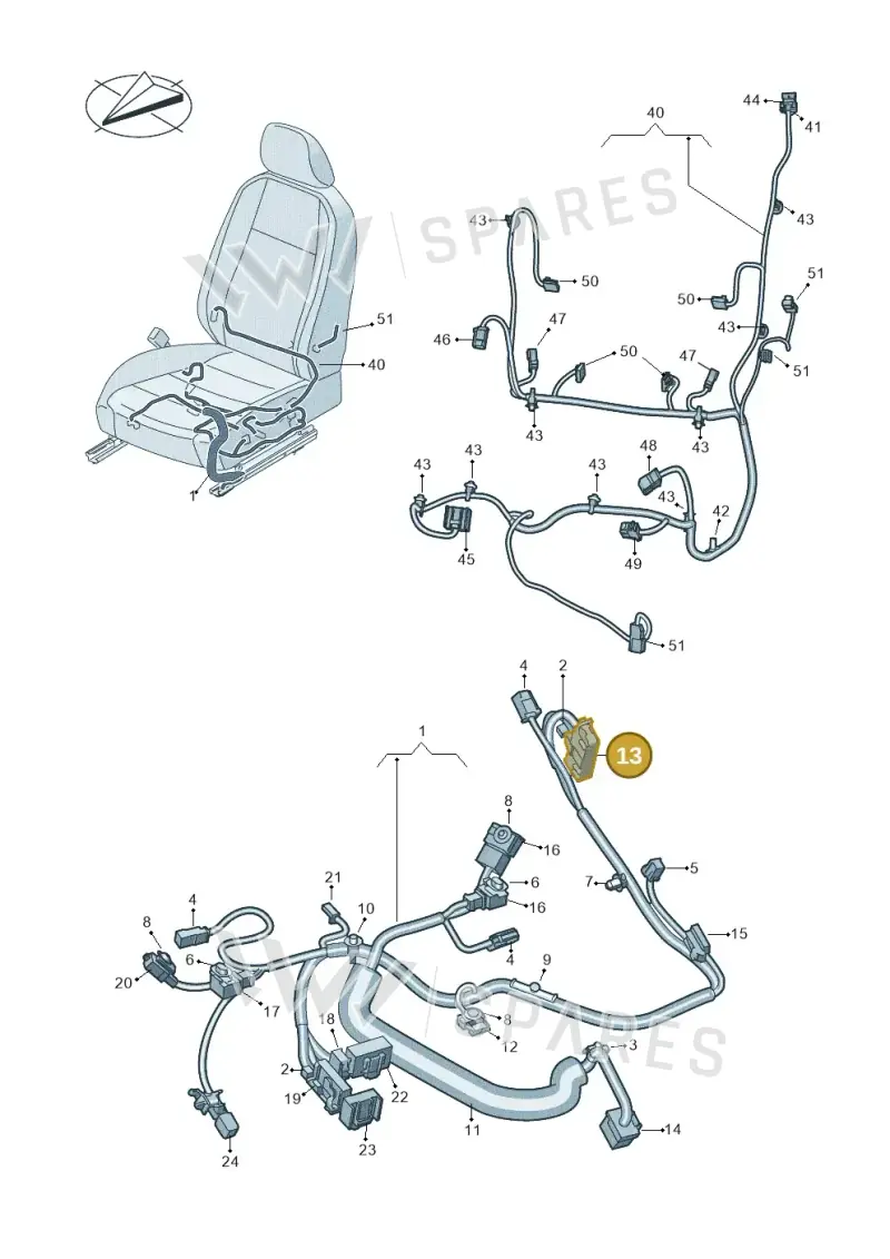 6Q0972725 — Volkswagen Arteon (2017-2025) diagram 828972270, position 13