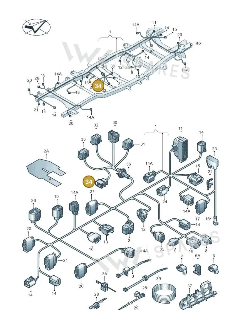6Q0972736 — Volkswagen Amarok twin cab (2022-) diagram 749971850, position 34