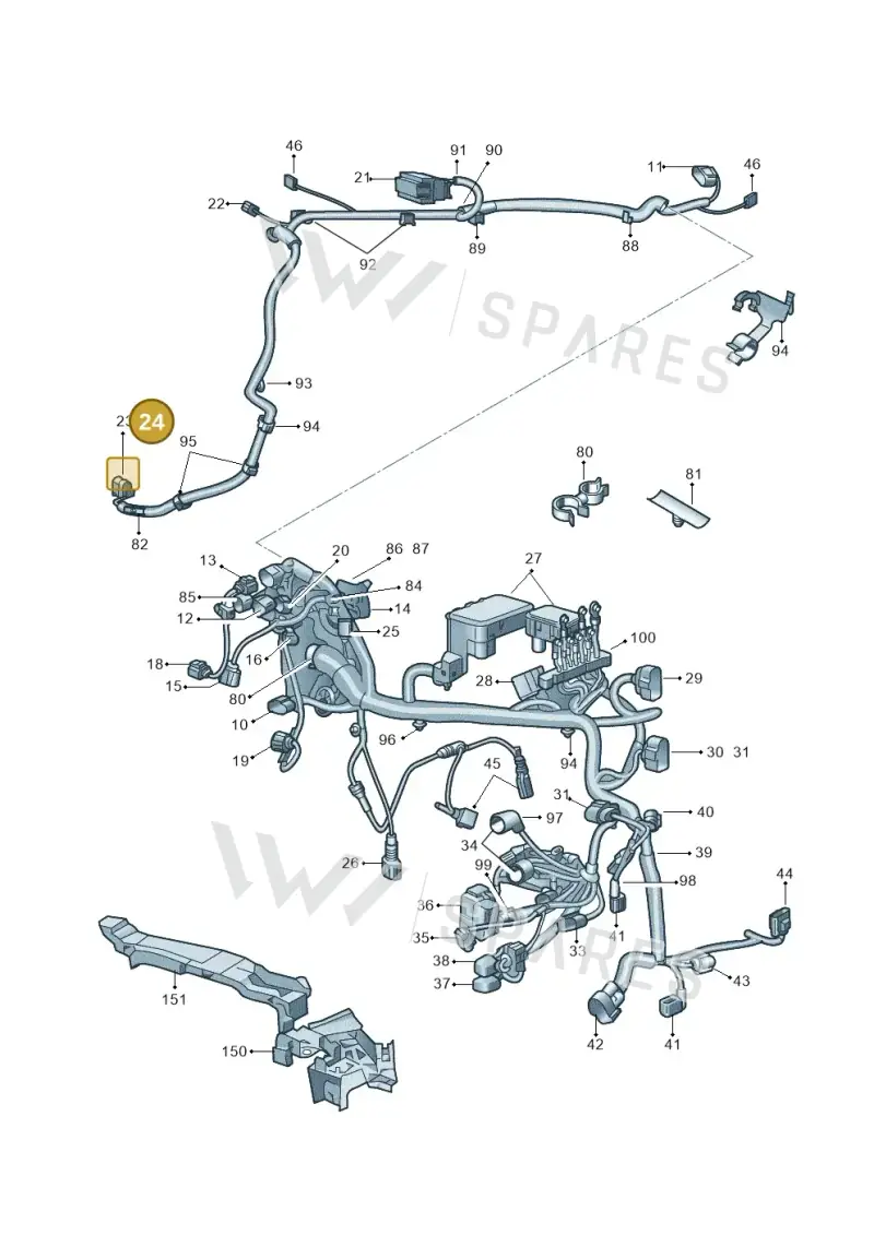 6Q0973704A — Skoda Superb (2013-2015) diagram 632971810, position 24
