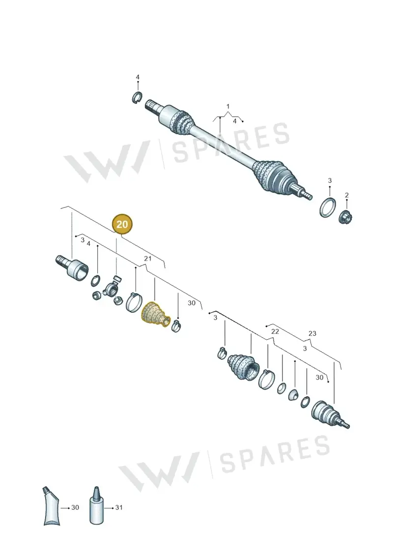 6QD498103 — Volkswagen Polo Vivo (2017-) diagram 899407200, position 20