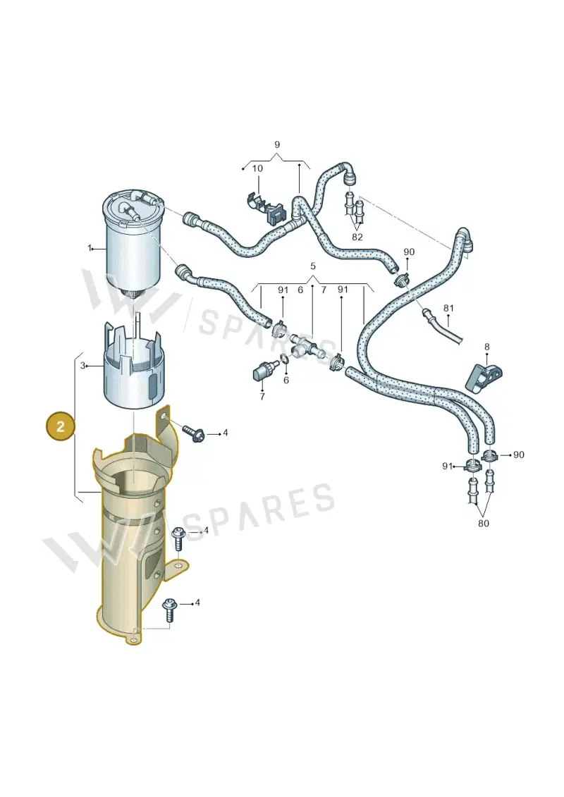 6R0127224F — Volkswagen Polo (2009-2014) diagram 677127100, position 2
