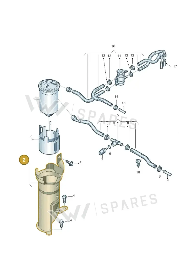 6R0127224F — Volkswagen Polo (2009-2014) diagram 677127200, position 2