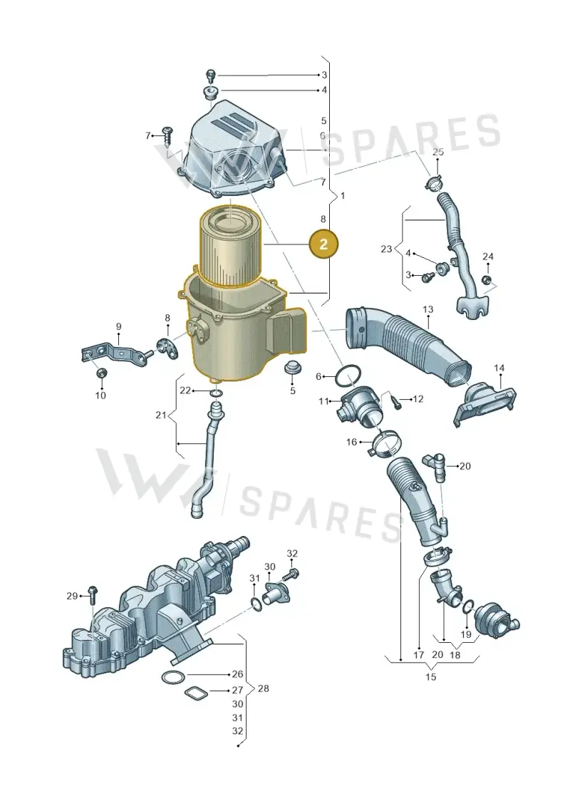 6R0129620C — SEAT Ibiza (2012-) diagram 672129500, position 2