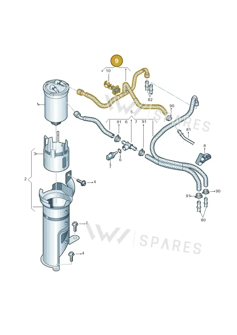 6R0130295P — Volkswagen Polo (2009-2014) diagram 677127100, position 9