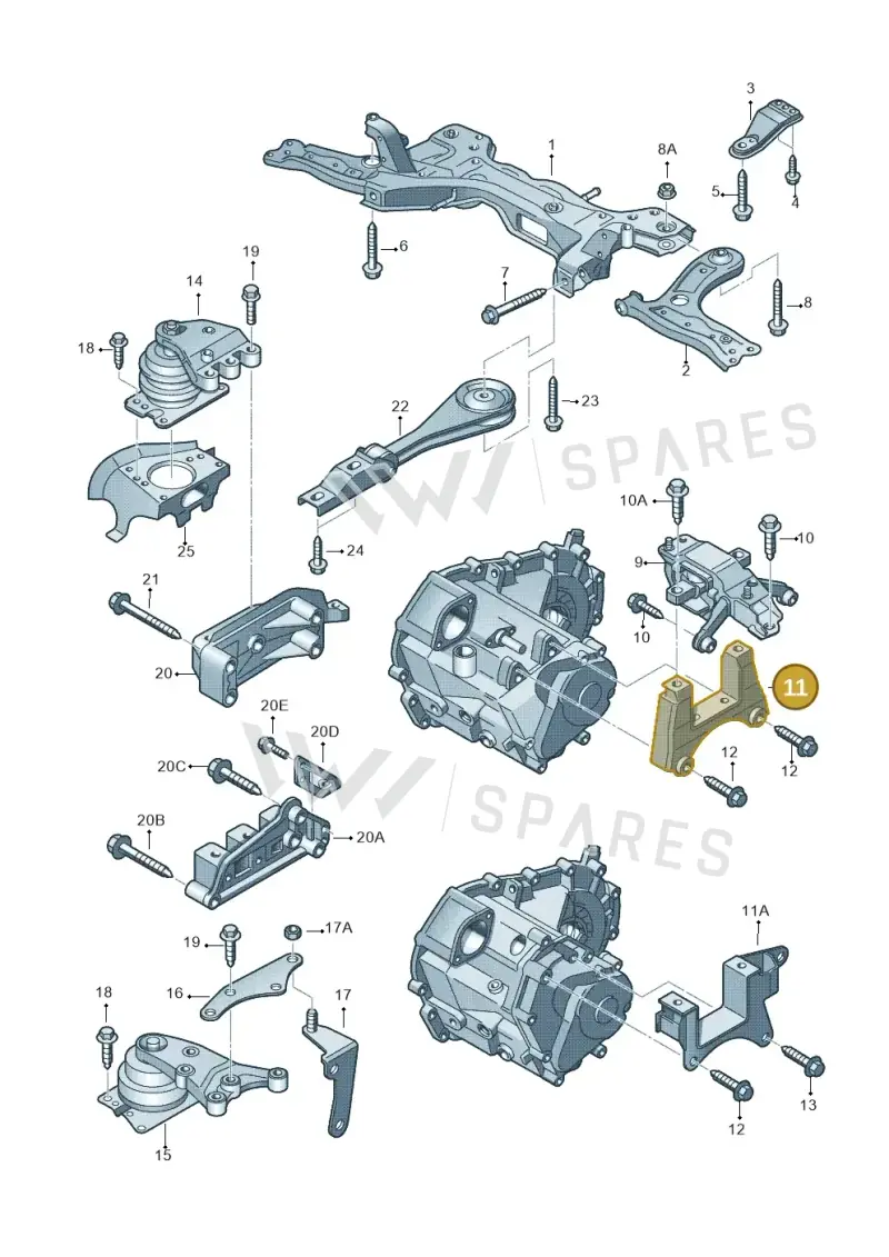 6R0199111 — Skoda Rapid (2012-2022) diagram 672199250, position 11