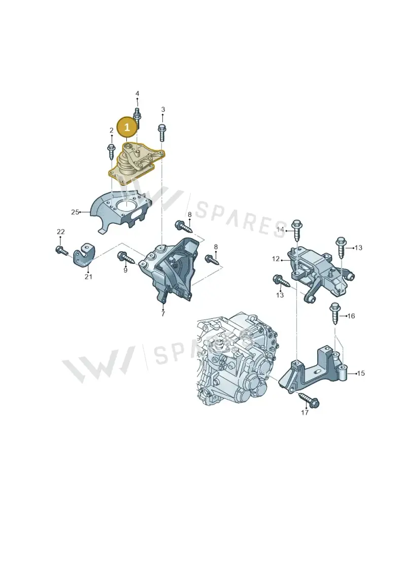 6R0199167AL — Volkswagen Polo 1.4 BlueMotion (2014-2017) diagram 773199260, position 1