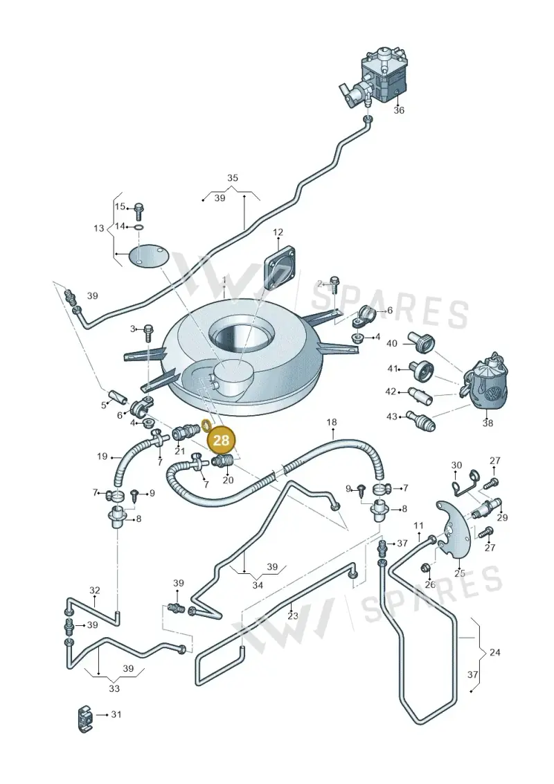 6R0201174 — Volkswagen Golf Plus (2011-2014) diagram 649201090, position 28