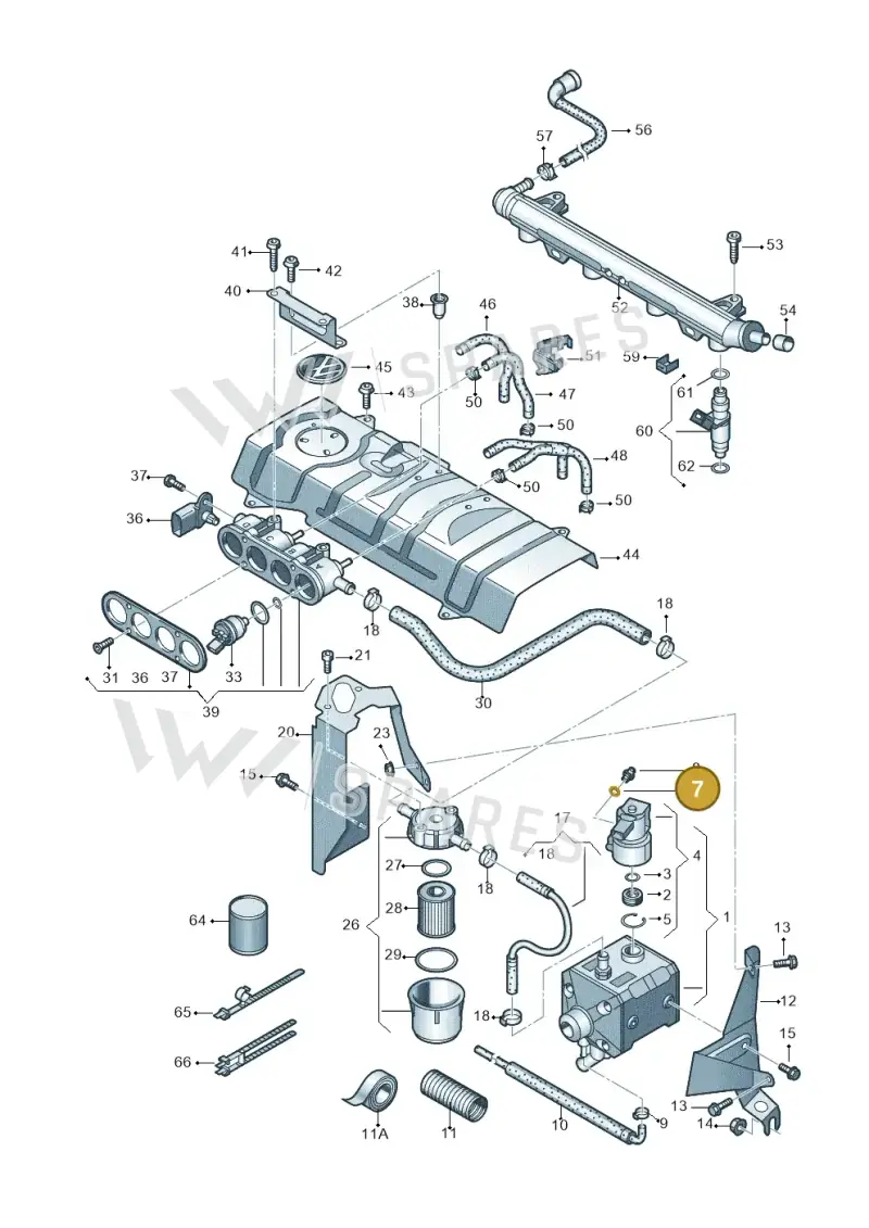 6R0201174 — Volkswagen Polo (2012-2014) diagram 672133420, position 7