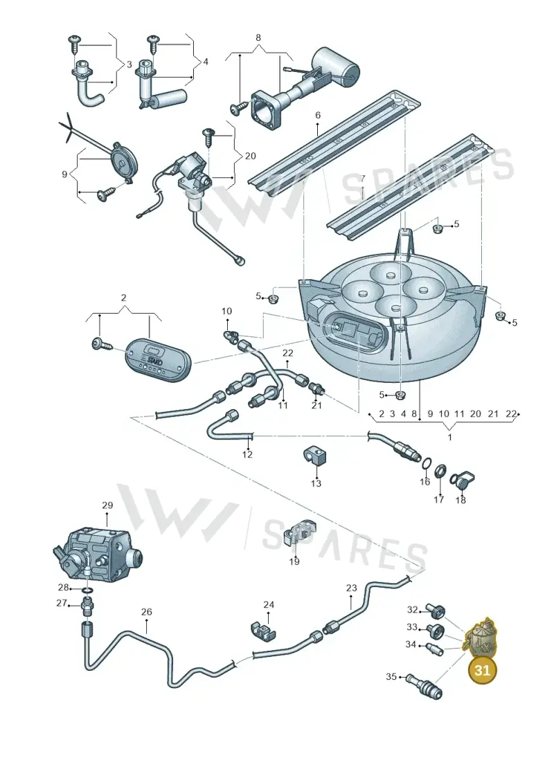 6R0201232 — Volkswagen Caddy Maxi Kombi (2010-2015) diagram 690201110, position 31