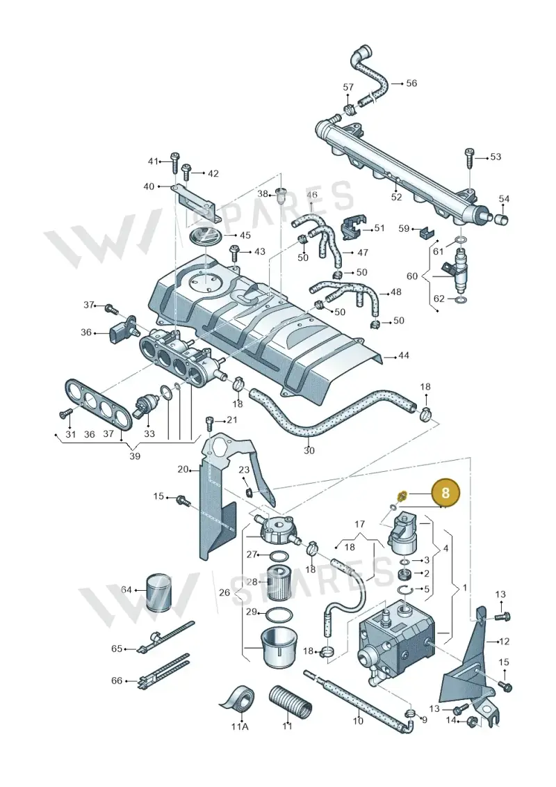 6R0201287 — Volkswagen Polo (2012-2014) diagram 672133420, position 8