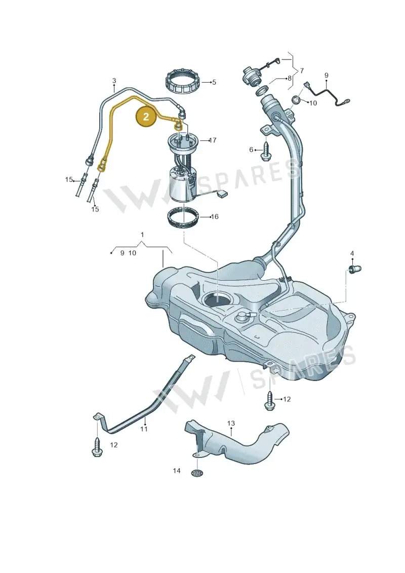 6R0201293 — Volkswagen Ameo 1,0 (2016-2020) diagram 794201600, position 2