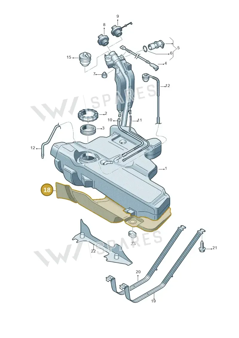6R0201307 — Volkswagen Polo (2011-2014) diagram 203201050, position 18