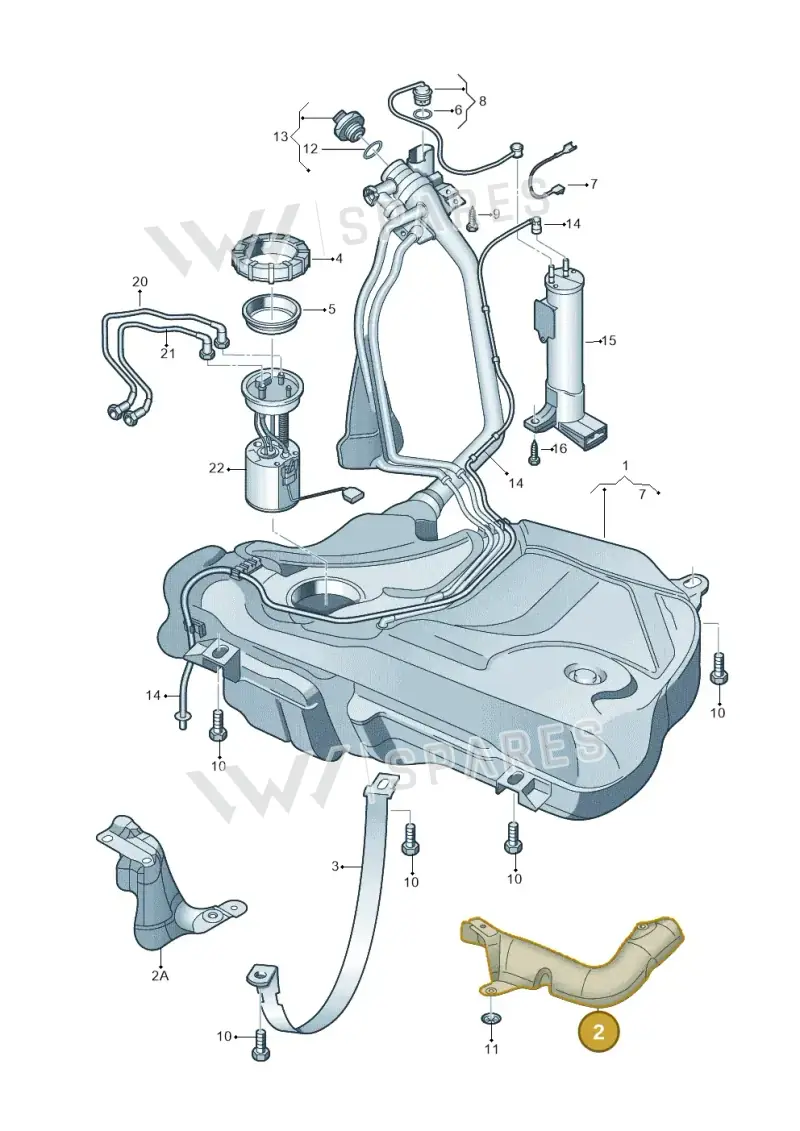 6R0201307 — Volkswagen Polo 1.4 BlueMotion (2014-2017) diagram 747201400, position 2