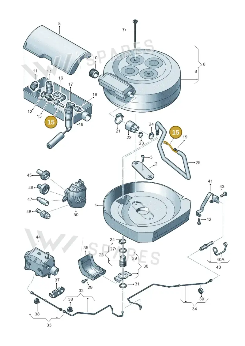 6R0201418 — Volkswagen Polo (2012-2014) diagram 672201090, position 15