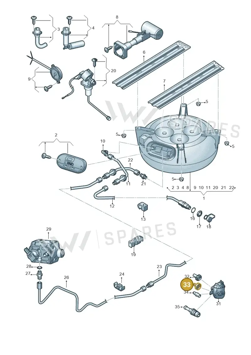 6R0201986A — Volkswagen Caddy Maxi Kombi (2010-2015) diagram 690201110, position 33