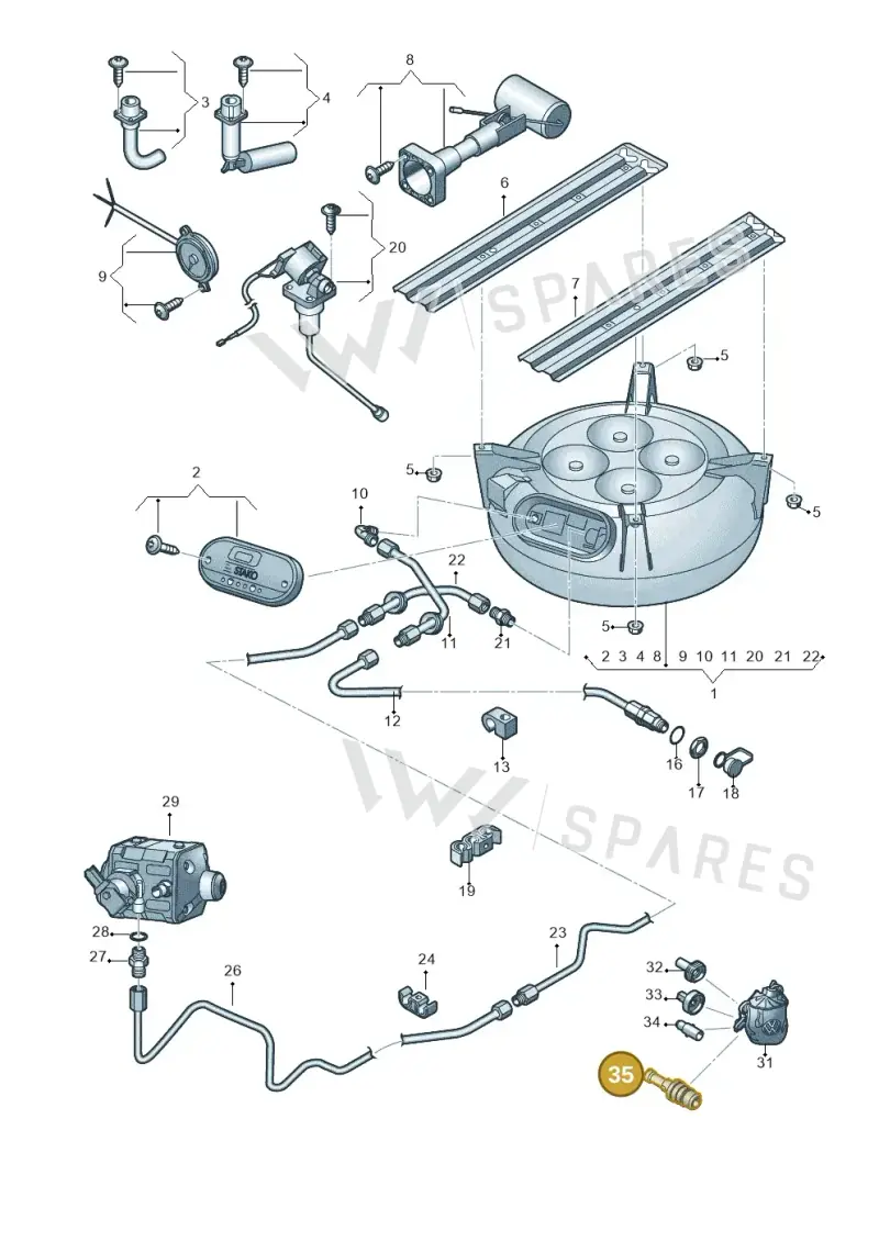 6R0201986C — Volkswagen Caddy Maxi Kombi (2010-2015) diagram 690201110, position 35