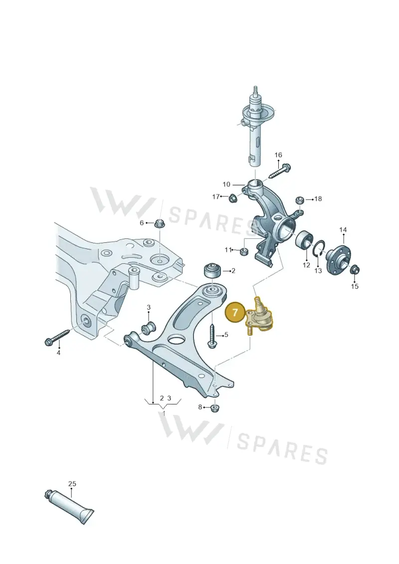 6R0407366B — Volkswagen Up! 1.0 BlueMotion (2016-2023) diagram 899407000, position 7
